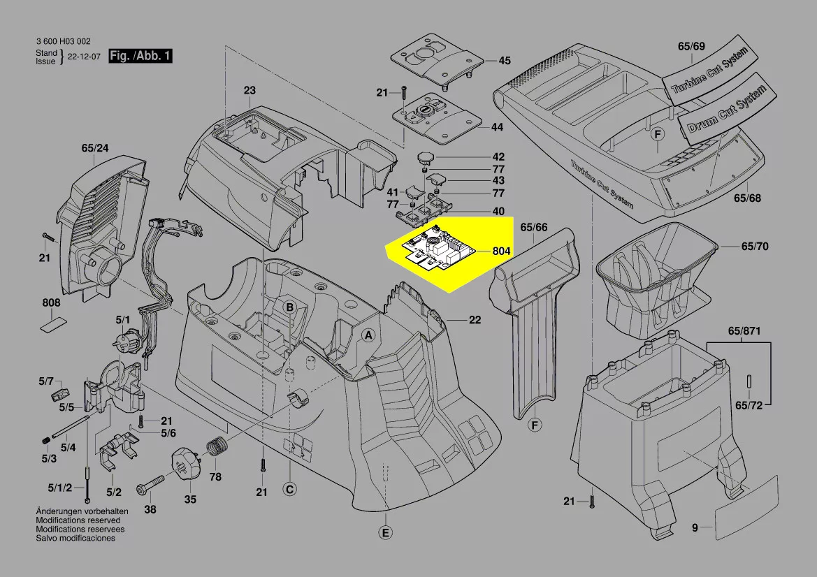 Platine réf. 1 600 A02 P1Y BOSCH